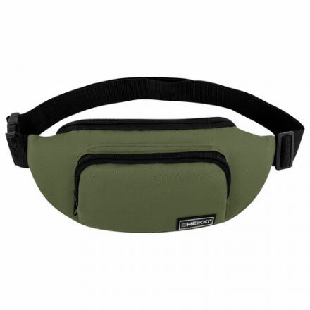 Сумка на пояс HEIKKI RIO (ХЕЙКИ), карман, регулируемый ремень, хаки, 30х12x10 см, 272616