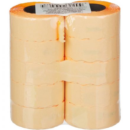 Этикет-лента волна оранжевая 26х16 мм (10 рулонов по 1000 этикеток) Этикет-лента волна оранжевая 26х16 мм (10 рулонов по 1000 этикеток)