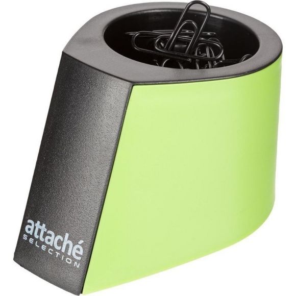 Скрепочница магнитная Attache Selection Color вертикальная с черными скрепками