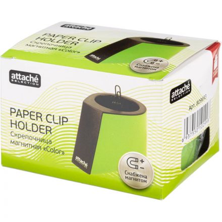 Скрепочница магнитная Attache Selection Color вертикальная с черными скрепками Скрепочница магнитная Attache Selection Color вертикальная с черными скрепками