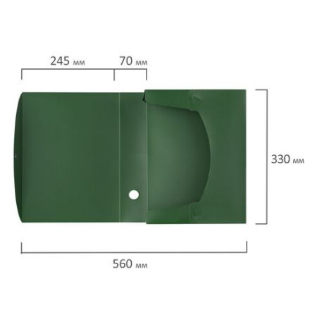 Короб архивный (330х245 мм), 70 мм, пластик, разборный, до 750 листов, зеленый, 0,7 мм, STAFF, 237277 Короб архивный (330х245 мм), 70 мм, пластик, разборный, до 750 листов, зеленый, 0,7 мм, STAFF, 237277
