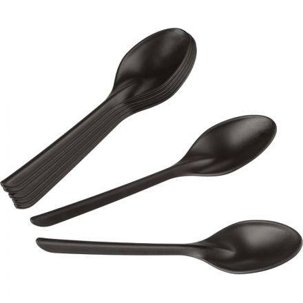 Ложка одноразовая чайная 125 мм, черная ПП, 50шт/уп(4034) Ложка одноразовая чайная 125 мм, черная ПП, 50шт/уп(4034)