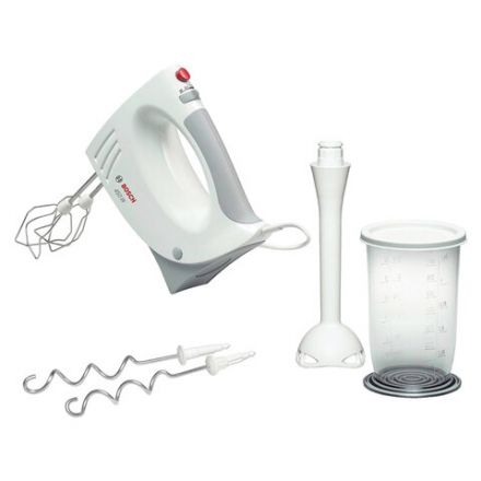 Миксер BOSCH MFQ 3540, 450 Вт, 5 скоростей, 2 венчика, 2 крюка для теста, стакан, белый, MFQ3540 Миксер BOSCH MFQ 3540, 450 Вт, 5 скоростей, 2 венчика, 2 крюка для теста, стакан, белый, MFQ3540