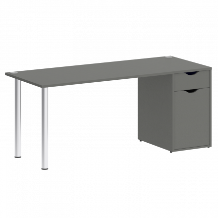 Home Office Стол письменный VR.SP-3-178.1 Металлик/Хром опоры 1780*720*750 Home Office Стол письменный VR.SP-3-178.1 Металлик/Хром опоры 1780*720*750