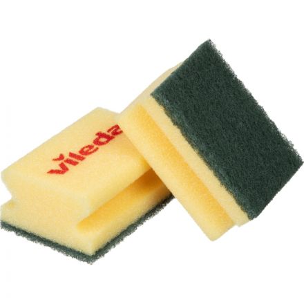 Губка для мытья посуды Vileda Professional Средняя жесткость 95х70х45 мм 10 штук в упаковке желтые/зеленый абразив (арт. производителя 125604) Губка для мытья посуды Vileda Professional Средняя жесткость 95х70х45 мм 10 штук в упаковке желтые/зеленый абразив (арт. производителя 125604)