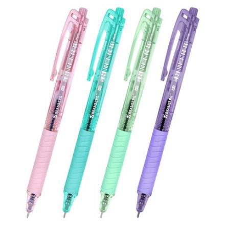 Ручка шариковая автоматическая с грипом BRAUBERG "CLASSIC PASTEL", СИНЯЯ, корпус ассорти, пишущий узел 0,5 мм, линия письма 0,35 мм, 144468 Ручка шариковая автоматическая с грипом BRAUBERG "CLASSIC PASTEL", СИНЯЯ, корпус ассорти, пишущий узел 0,5 мм, линия письма 0,35 мм, 144468