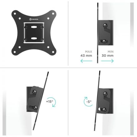 Кронштейн Onkron для телевизора 10-32 наклонный, черный SN31 Наклонные Кронштейн Onkron для телевизора 10-32 наклонный, черный SN31 Наклонные