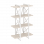 Loft Стеллаж на регулируемых опорах-4 полки VR.L-MST.O-4.4V Денвер светлый/Белый металл 800*400*1280