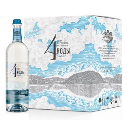 Вода питьевая 4 Воды стекло газ 0,75 л Вода питьевая 4 Воды стекло газ 0,75 л