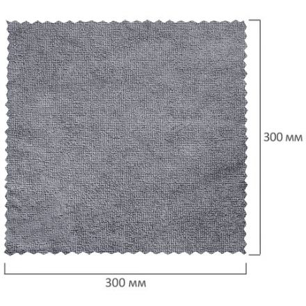 Салфетки из МИКРОФИБРЫ 30х30 см, GRAY & BLACK, big pack, КОМПЛЕКТ 10 штук, 180 г/м2, LAIMA HOME, 700610