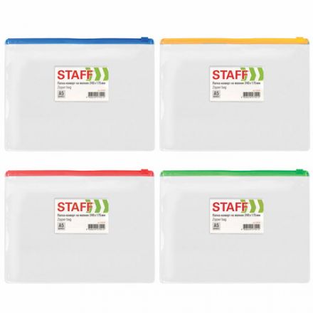 Папка-конверт на молнии МАЛОГО ФОРМАТА (240х175 мм), А5, карман для визиток, прозрачная, 0,12 мм, STAFF, 229548 Папка-конверт на молнии МАЛОГО ФОРМАТА (240х175 мм), А5, карман для визиток, прозрачная, 0,12 мм, STAFF, 229548