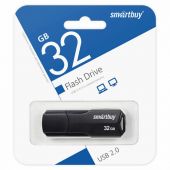 Флеш-диск 32GB SMARTBUY Clue USB 2.0, черный, SB32GBCLU-K Флеш-диск 32GB SMARTBUY Clue USB 2.0, черный, SB32GBCLU-K