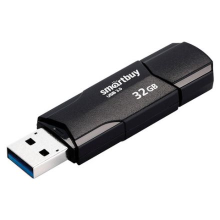 Флеш-диск 32GB SMARTBUY Clue USB 2.0, черный, SB32GBCLU-K Флеш-диск 32GB SMARTBUY Clue USB 2.0, черный, SB32GBCLU-K