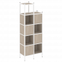 Loft Прямой стеллаж наборный VR.L-20 Дуб аттик/Белый металл 862*446*2280