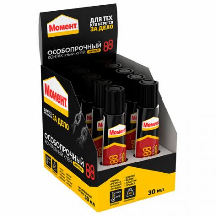 Клей универсальный МОМЕНТ-88, 30 мл, особопрочный, в шоу-боксе, 1139012 Клей универсальный МОМЕНТ-88, 30 мл, особопрочный, в шоу-боксе, 1139012