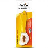 Щетка тройная для изделий из замши и нубука SALTON Дизайн 201751/X601 Щетка тройная для изделий из замши и нубука SALTON Дизайн 201751/X601