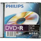 Носители информации DVD-R Philips (DM4S6S01F/97)4.7 Gb, 16x, Slim Case 1шт Носители информации DVD-R Philips (DM4S6S01F/97)4.7 Gb, 16x, Slim Case 1шт