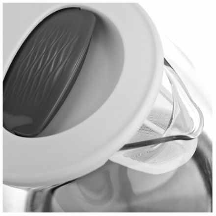 Чайник BRAYER BR1013WH, 1,8 л, 2200 Вт, закрытый нагревательный элемент, стекло, белый Чайник BRAYER BR1013WH, 1,8 л, 2200 Вт, закрытый нагревательный элемент, стекло, белый