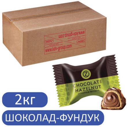 Конфеты вафельные O'ZERA "Chocolate Hazelnut" с начинкой из фундучной пасты в шоколаде, гофрокороб 2 кг, ВК414 Конфеты вафельные O'ZERA "Chocolate Hazelnut" с начинкой из фундучной пасты в шоколаде, гофрокороб 2 кг, ВК414