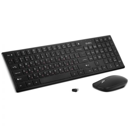 Набор клавиатура+мышь SVEN KB-C2550W черн 109кл, 1000DPI, 2+1кл(SV-021672)