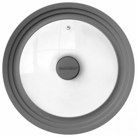 Крышка для любой сковороды и кастрюли универсальная 3 размера (24-26-28 см) антрацит, DASWERK (ДАСВЕРК), 607589 Крышка для любой сковороды и кастрюли универсальная 3 размера (24-26-28 см) антрацит, DASWERK (ДАСВЕРК), 607589