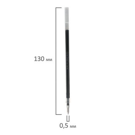 Стержень гелевый BRAUBERG 130 мм, ЧЕРНЫЙ, узел 0,5 мм, линия письма 0,35 мм, 170167 Стержень гелевый BRAUBERG 130 мм, ЧЕРНЫЙ, узел 0,5 мм, линия письма 0,35 мм, 170167