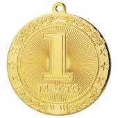 Медаль 1 место 45 мм золото DC#MK181
