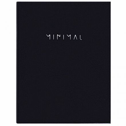 Тетрадь на кольцах А5 175х215 мм, 120 л., твердый картон, клетка, BRAUBERG "Minimal black", 404713