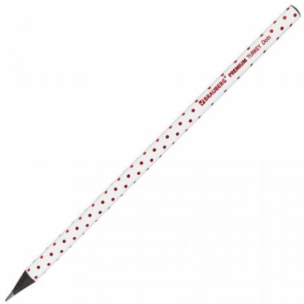 Карандаш чернографитный BRAUBERG "PREMIUM TURKEY", 1 шт., "Dots", НВ, ассорти, дисплей, 181563 Карандаш чернографитный BRAUBERG "PREMIUM TURKEY", 1 шт., "Dots", НВ, ассорти, дисплей, 181563
