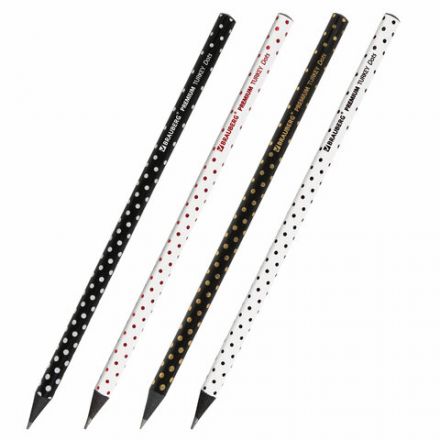 Карандаш чернографитный BRAUBERG "PREMIUM TURKEY", 1 шт., "Dots", НВ, ассорти, дисплей, 181563 Карандаш чернографитный BRAUBERG "PREMIUM TURKEY", 1 шт., "Dots", НВ, ассорти, дисплей, 181563