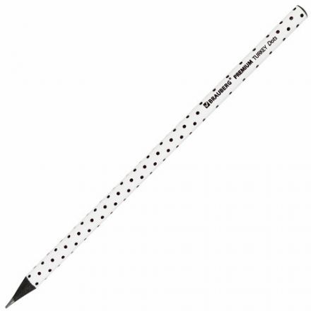 Карандаш чернографитный BRAUBERG "PREMIUM TURKEY", 1 шт., "Dots", НВ, ассорти, дисплей, 181563 Карандаш чернографитный BRAUBERG "PREMIUM TURKEY", 1 шт., "Dots", НВ, ассорти, дисплей, 181563