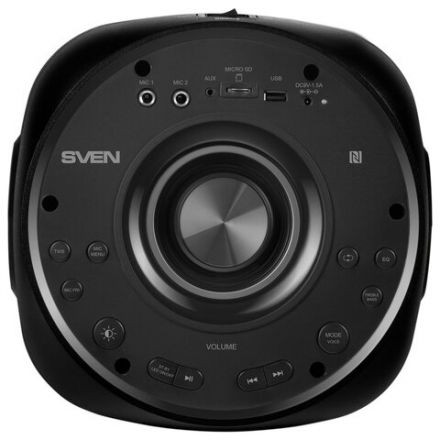 Колонка портативная SVEN PS-770, 100 Вт, TWS, Bluetooth, FM, USB, microSD, LED-дисплей, черный, SV-021719 Колонка портативная SVEN PS-770, 100 Вт, TWS, Bluetooth, FM, USB, microSD, LED-дисплей, черный, SV-021719