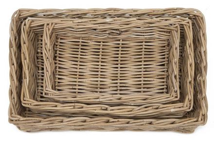Корзина Secret de Maison Нумбаи/Numbai (набор из 3 штук) натуральный ротанг, 61х41х13/53х32х9/43х27х9см, натуральный кубу