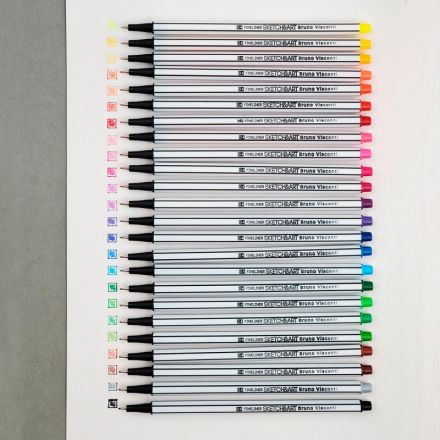 Набор линеров для скетчинга SKETCH&ART В ПВХ кармане 0.4 мм 24 цв 36-0013 Набор линеров для скетчинга SKETCH&ART В ПВХ кармане 0.4 мм 24 цв 36-0013