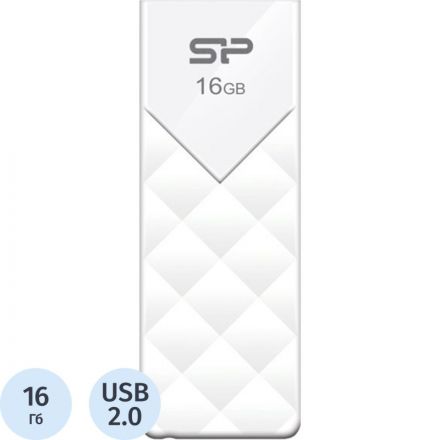 Флеш-память Silicon Power Ultima U03, 16Gb, USB 2.0, бел, SP016GBUF2U03V1W Флеш-память Silicon Power Ultima U03, 16Gb, USB 2.0, бел, SP016GBUF2U03V1W