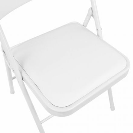 Стул складной BRABIX "Golf Plus CF-003 КОМФОРТ", белый каркас, кожзам белый, 532888