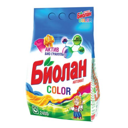 Стиральный порошок-автомат 2,4 кг, БИОЛАН Color (Нэфис Косметикс), 103-4 Стиральный порошок-автомат 2,4 кг, БИОЛАН Color (Нэфис Косметикс), 103-4
