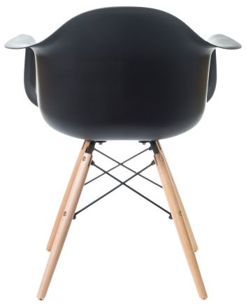 Стул обеденный DOBRIN DAW, ножки светлый бук, цвет сиденья чёрный