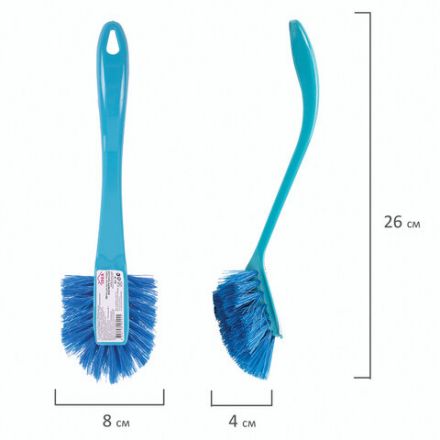 Щетка для мытья посуды "Колибри", 8х4х26 см, цвет ассорти, IDEA, М 5202