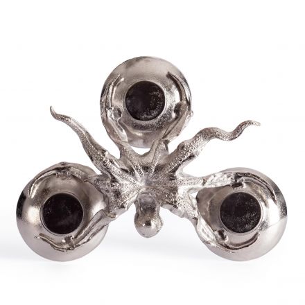 Монетница Secret de Maison Октопус3/Octopus3 (мод. 9613) алюминиевый сплав, 35х26,5х9см, серебряный