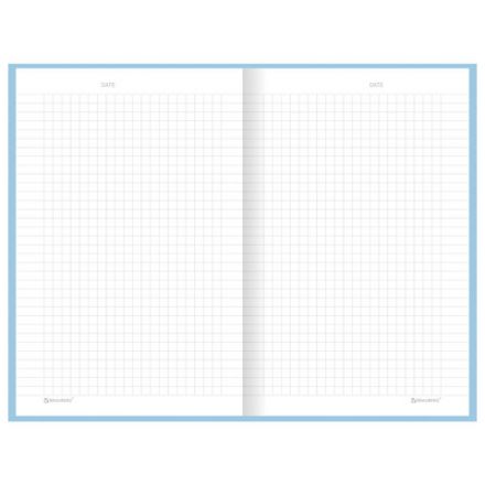 Блокнот А5 134х206 мм, 80 л., твёрдый, клетка, BRAUBERG "Minimal", голубой, 116442