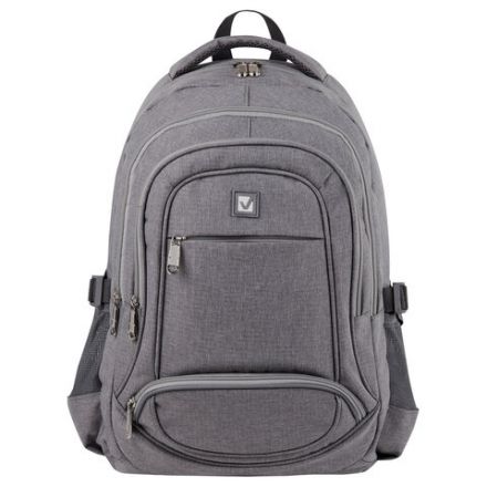 Рюкзак BRAUBERG HIGH SCHOOL универсальный, 3 отделения, "Туман", светло-серый, 46х31х18 см, 270762 Рюкзак BRAUBERG HIGH SCHOOL универсальный, 3 отделения, "Туман", светло-серый, 46х31х18 см, 270762