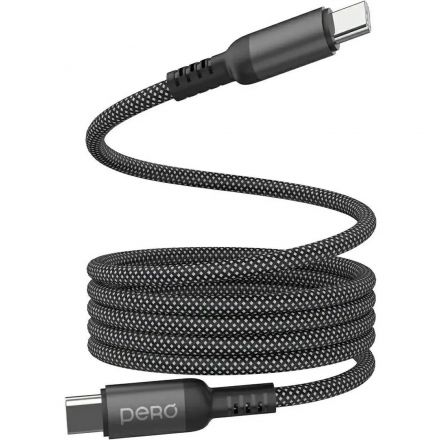 Кабель PERO DC15 ULTIMATE PD Type-C to Type-C, магнитный, 60W, 1.2m, Black
