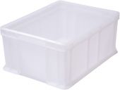 Ящик 400х300х180 мороз. сплошной, с внешней ручкой  натуральный