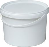 ВЕДРО КРУГЛОЕ 5л В17 с белой крышкой, белый