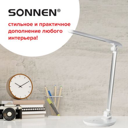 Настольная лампа / светильник SONNEN PH-309, на подставке, LED, 10 Вт, металлический корпус, белый, 236689 Настольная лампа / светильник SONNEN PH-309, на подставке, LED, 10 Вт, металлический корпус, белый, 236689