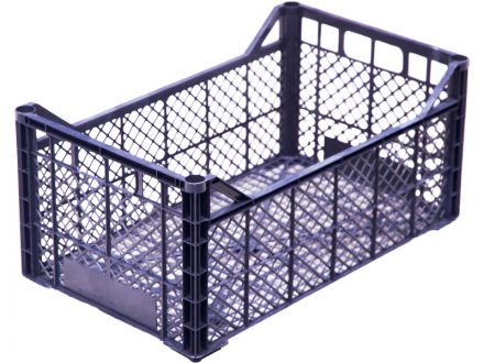 Ящик 500х300х220 прямая сетка  чёрный