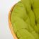 Кресло-качалка Папасан/Papasan (W 23/01 B) /с подушкой/ 115х78х104см, медовый, флок олива, 23