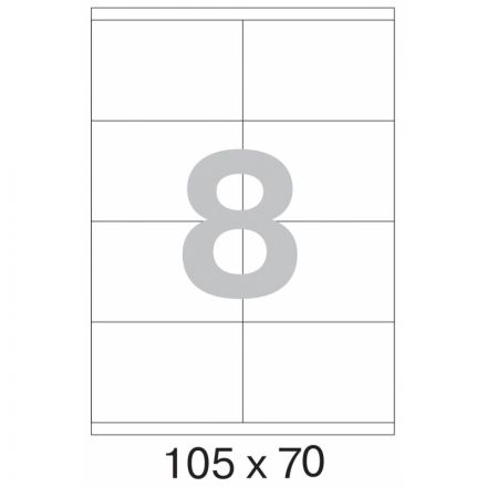 Этикетки самоклеящиеся ProMega label basic A4 105x70 мм 8 штук на листе белые (100 листов в упаковке)