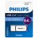 Флеш-диск 64 GB PHILIPS SNOW, разъем USB 2.0, фиолетовый, FM64FD70B/97 Флеш-диск 64 GB PHILIPS SNOW, разъем USB 2.0, фиолетовый, FM64FD70B/97